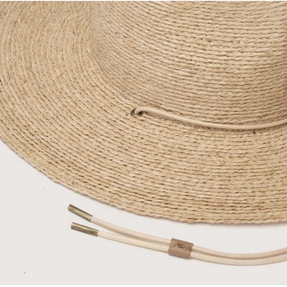 Will + Bear Raffia Sun Hat Austin Sand Sz Medium Unisex UPF 50+ Adjustable Strap - Picture 4 of 8